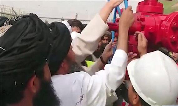 افتتاح استخراج نفت توسط طالبان/ ویدئو