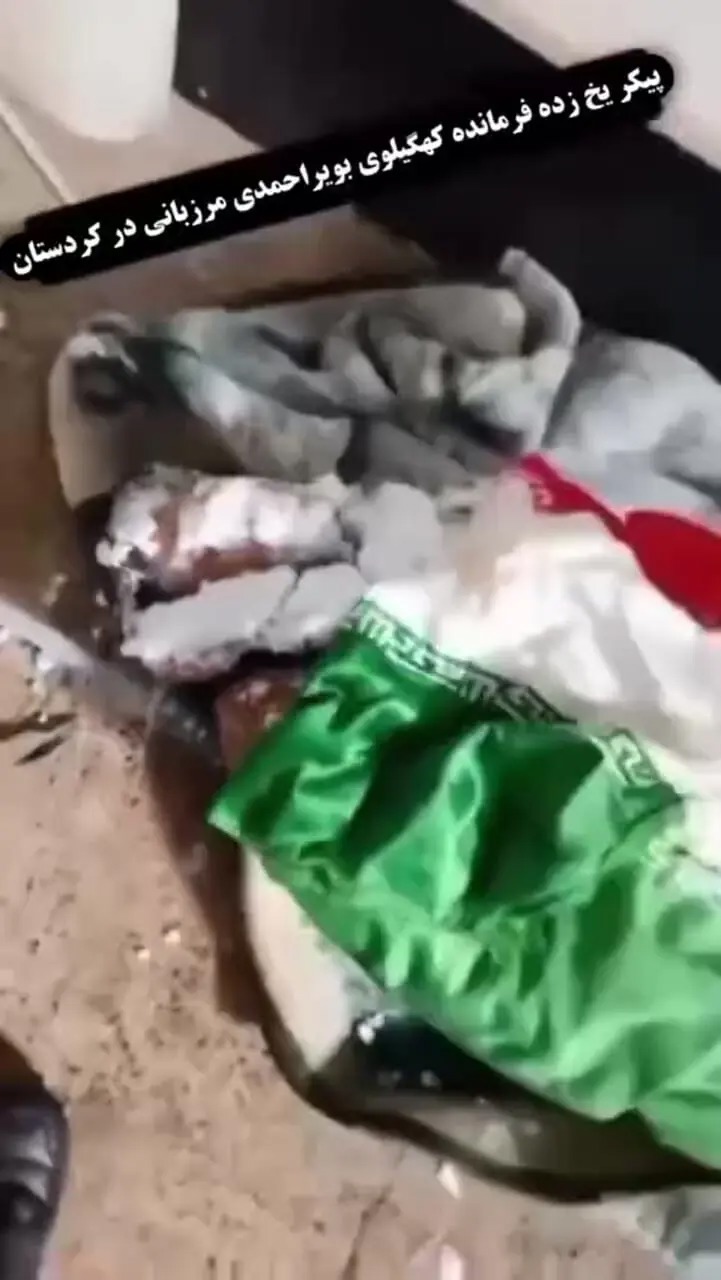تصاویر دلخراش از پیکر یخ‌زده شهید ستوان یکم رحیم مجیدی در مناطق مرزی کردستان / هشدار ویدئو حاوی تصویری دلخراش است