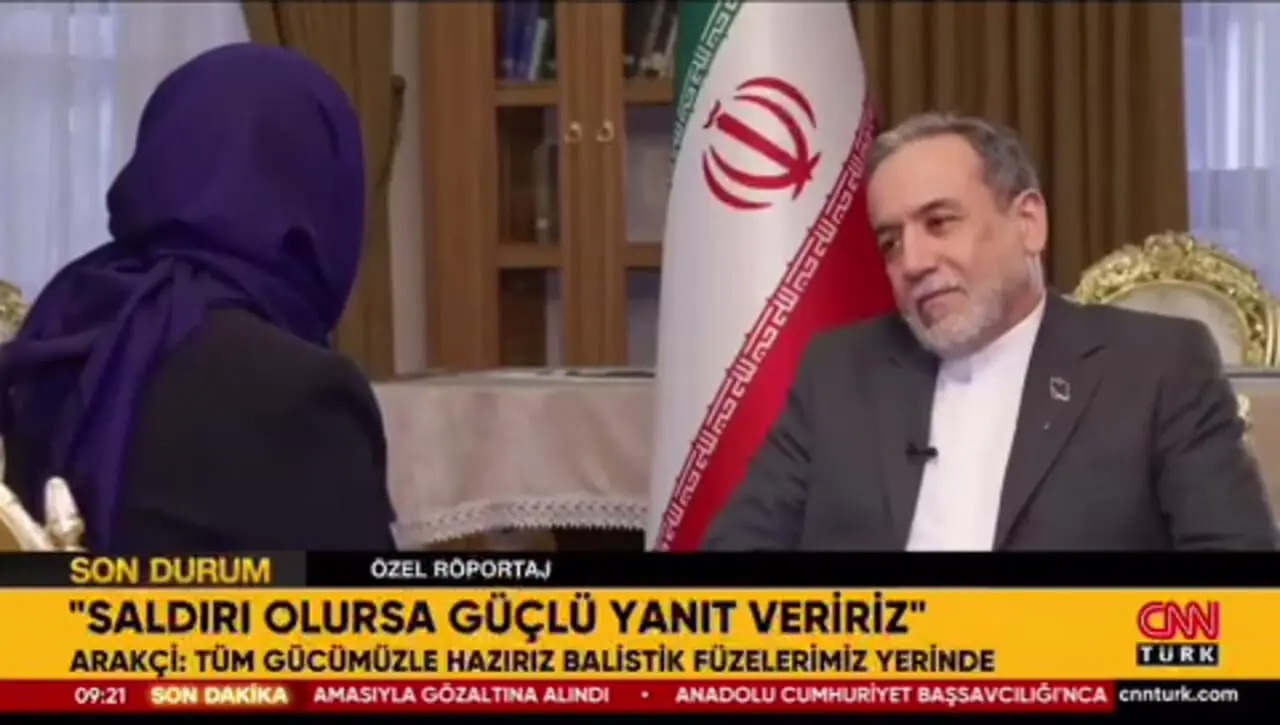 پاسخ عراقچی به سوال درباره دریافت کمک نظامی از روسیه چین+ فیلم