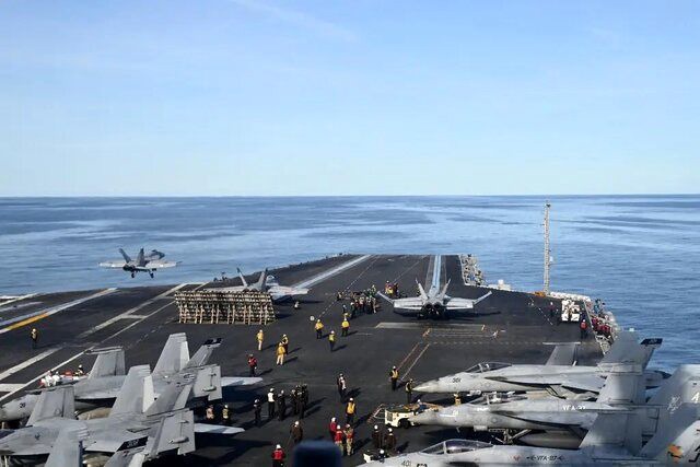 خبر جدید از موقعیت مکانی ناو جرالد فورد/ محل استقرار ناو هواپیمابر آمریکایی مشخص شد