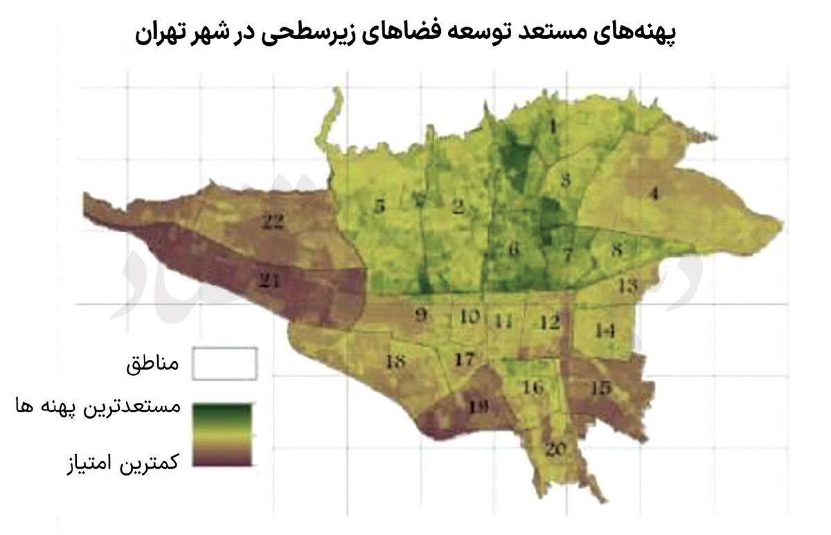 نقشه زیرزمینی برای پایتخت